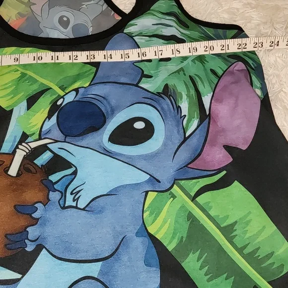 Disney Black Tank Top with Blue Cartoon Character - Picture 4 of 9